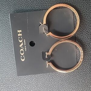 NWT Coach Hoop Earrings